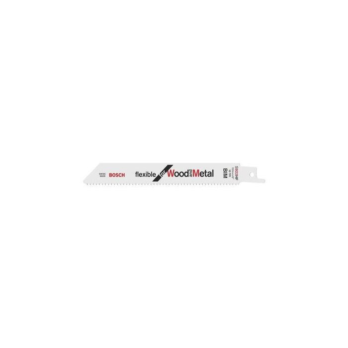 Hoja De Sierra De Sable Bosch Professional S 922 Hf Flexible Para Madera Y Metal, 100 Piezas, Longitud 150 Mm 2608656320