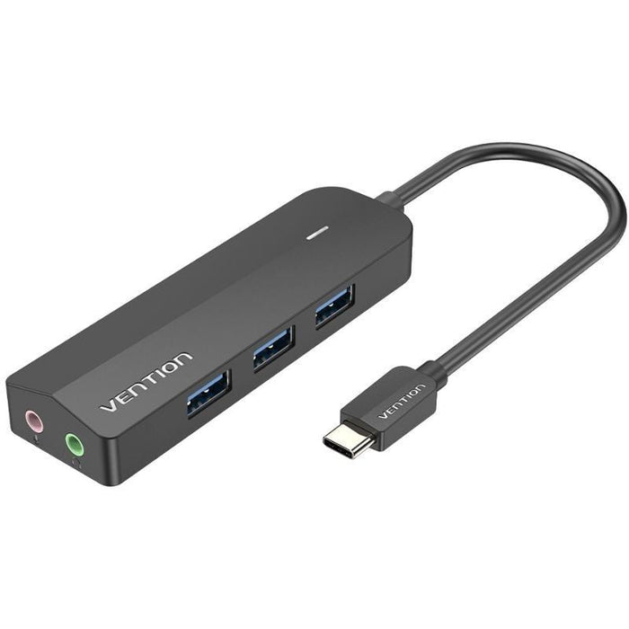 Hub Usb Tipo-C Vention Tgqbb 3xusb 2xjack 3.5mm 1xmicrousb Pd