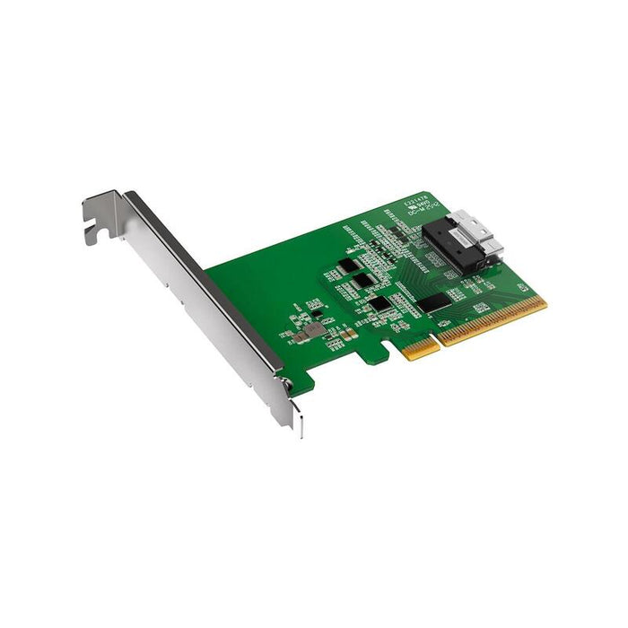 Icydock Slimsas 8i To Pcle 4.0 X8 Pcle Adapter With Reciver