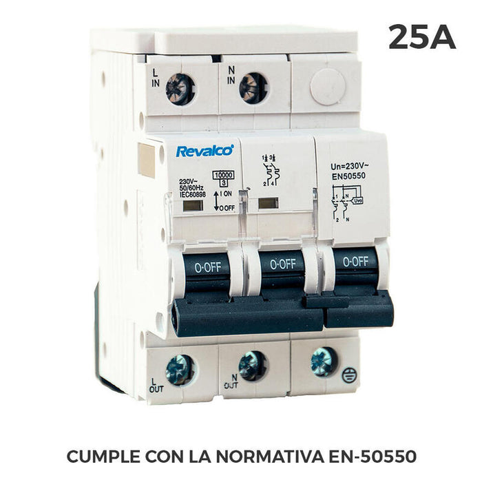 Iga 2p 25a C 10ka - Protector De Sobretension Permanente Segun Normativa En-50550 Y Transitorio 5-15ka 275v