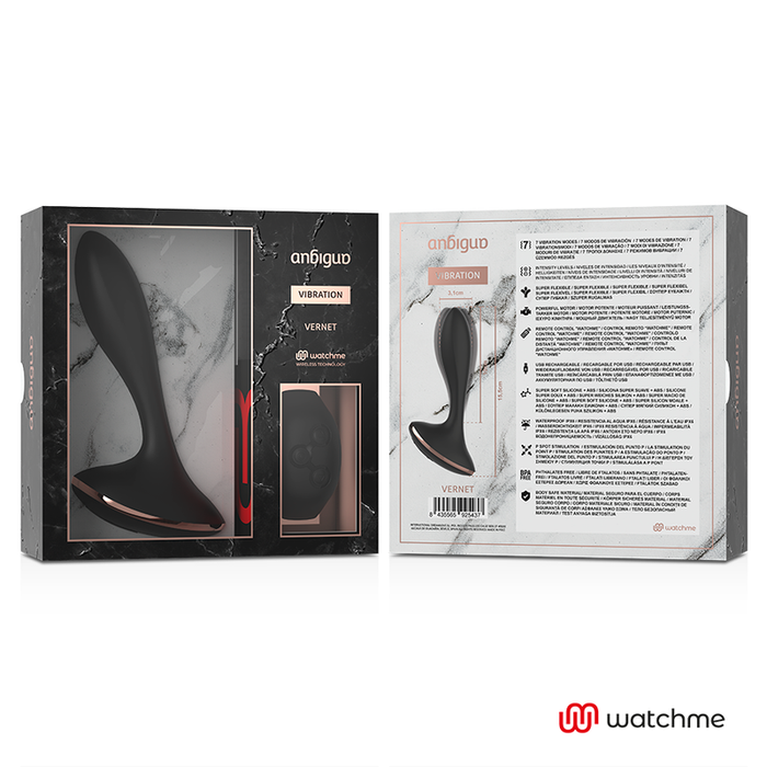 Anbiguo - Watchme Control Remoto Vibrador Plug Anal Vernet