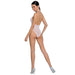 Passion - Woman Bs088 Bodystocking Blanco Talla Única