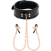Begme - Black Edition Collar Con Cadenas Y Pinzas Pezones Con Forro De Neopreno