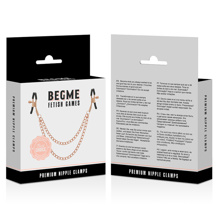 Begme - Black Edition Pinzas Pezones Con Cadena