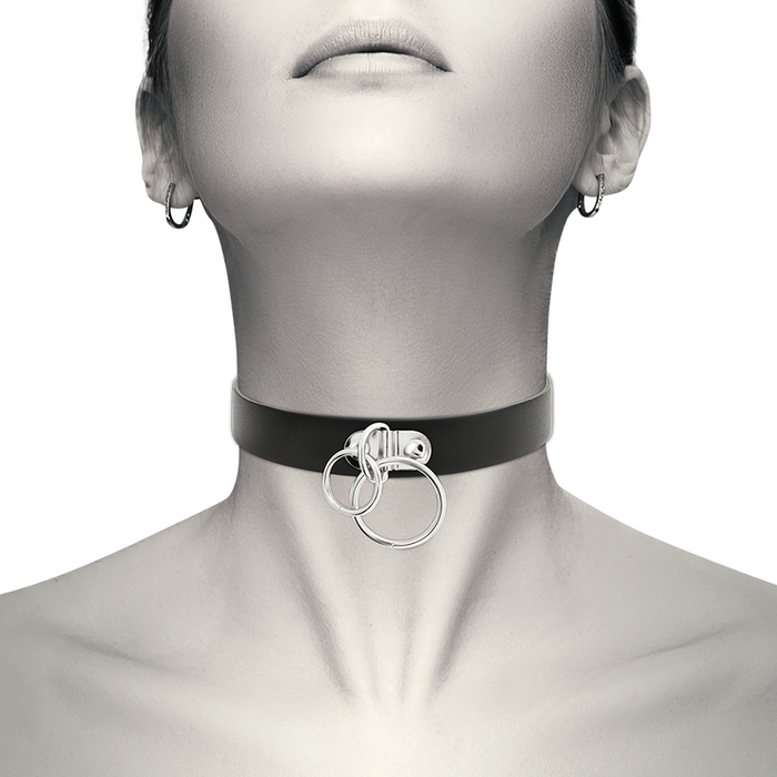 Coquette Chic Desire - Choker Cuero Vegano Doble Anilla