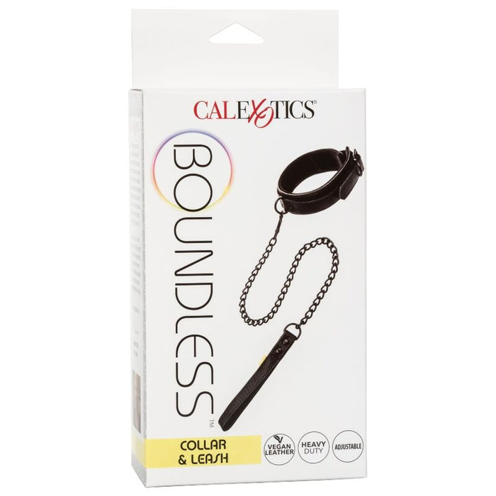 Collar Y Correa Sin Límites - Negro