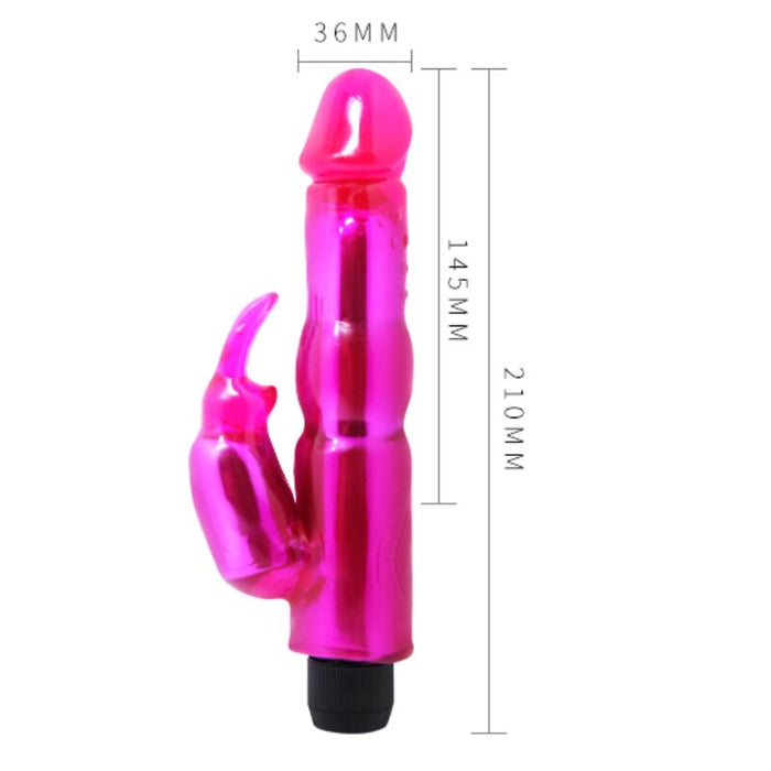 Vibrador C/Estimulador Lila Regulable