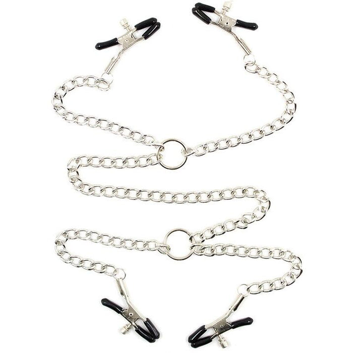 Ohmama Fetish - 4 Pinzas Pezones Con Cadenas