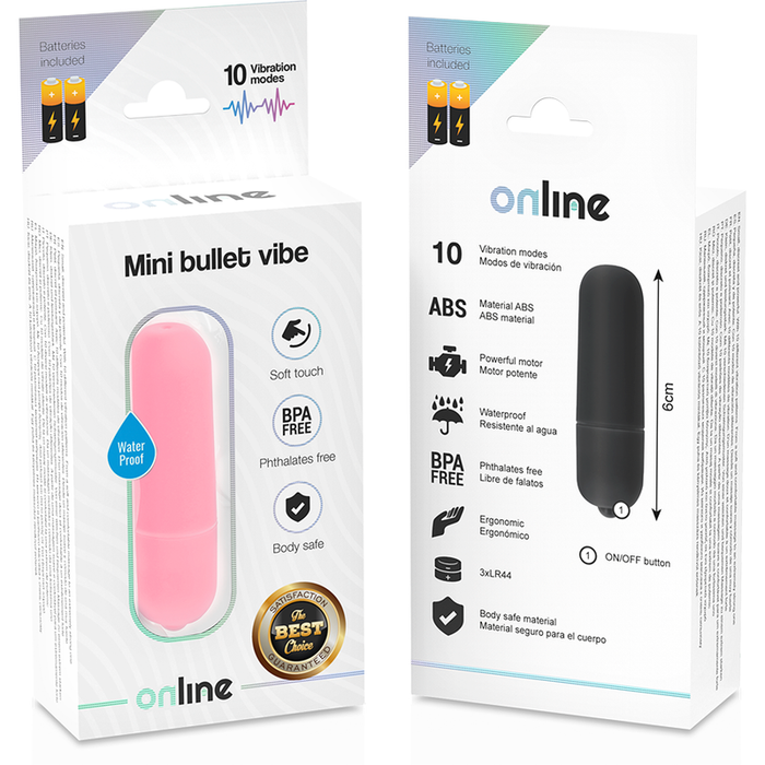 Online - Mini Bala Vibradora Rosa