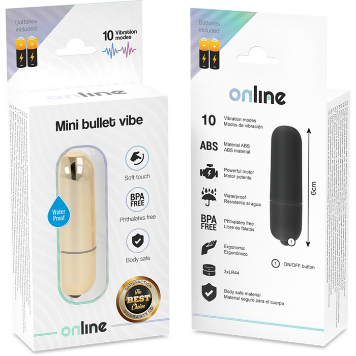 Online - Mini Bala Vibradora Dorada