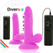Diversia - Dildo Realístico Flexible Con Vibración Morado 17 Cm -o- 3.3 Cm