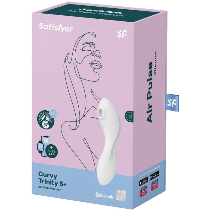 Satisfyer Curvy Trinity 5 Estimulador Y Vibrador - Blanco