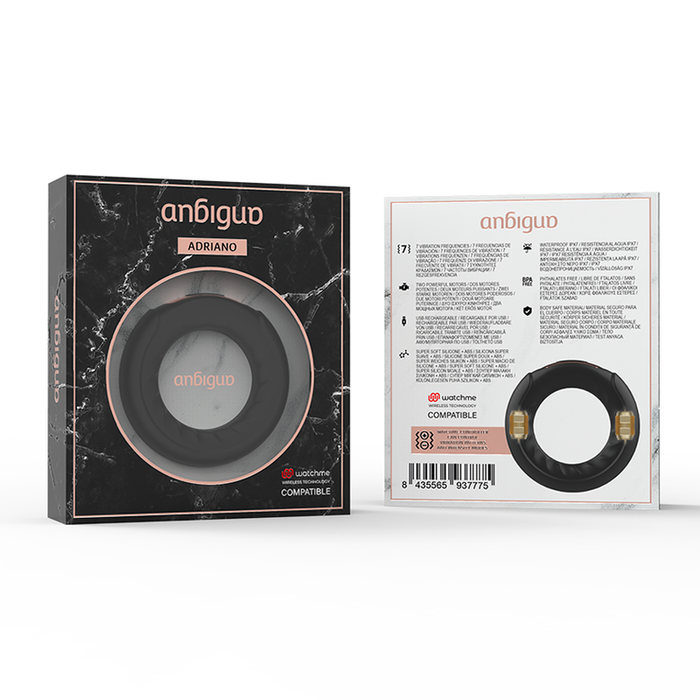 Anbiguo - Adriano Anillo Vibrador Compatible Con Watchme Wireless Technology