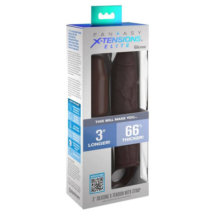 Funda Para El Pene Pipedreams Extension W Strap 17,78 Cm Brown