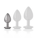 Intense - Plug Anal Metal Aluminio Con Cristal Negro Talla S