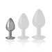 Intense - Plug Anal Metal Aluminio Con Cristal Plata Talla S