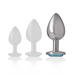 Intense - Plug Anal Metal Aluminio Con Cristal Azul Talla L