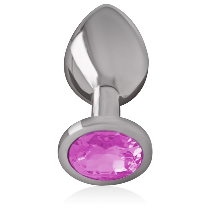 Intense - Plug Anal Metal Con Cristal Rosa Talla M