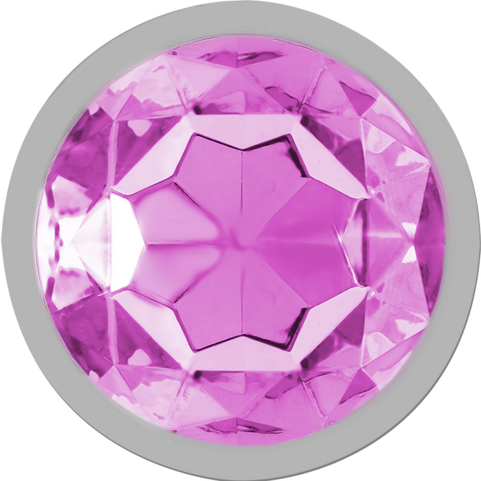 Intense - Plug Anal Metal Con Cristal Rosa Talla M