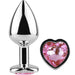 Secretplay - Metal Butt Plug Corazón Fucsia Talla S 7 Cm