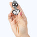 Secretplay - Metal Butt Plug Corazón Transparente Talla S 7 Cm