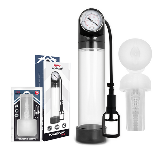 Pump Addicted - Bomba Erección Rx9 Transparente Con Masturbador