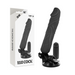 Basecock - Vibrador Realístico Control Remoto Negro 20 Cm -o- 4 Cm