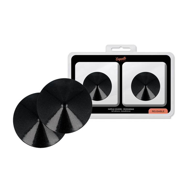 Coquette Chic Desire - Cubre Pezones Metal Circulos Negros
