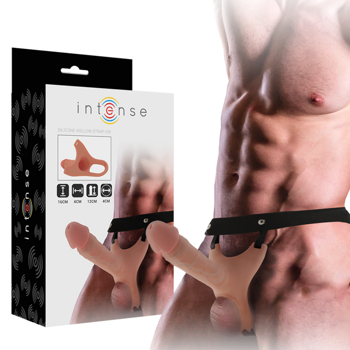 Intense - Arnés Hueco Con Dildo Silicona 16 X 3.5 Cm