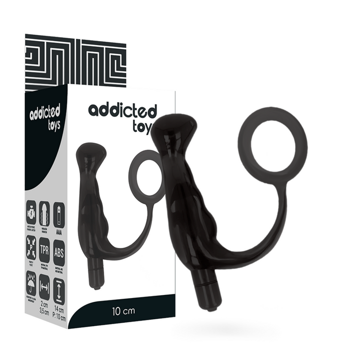 Addicted Toys - Vibrador Prosttico Negro 10 Cm