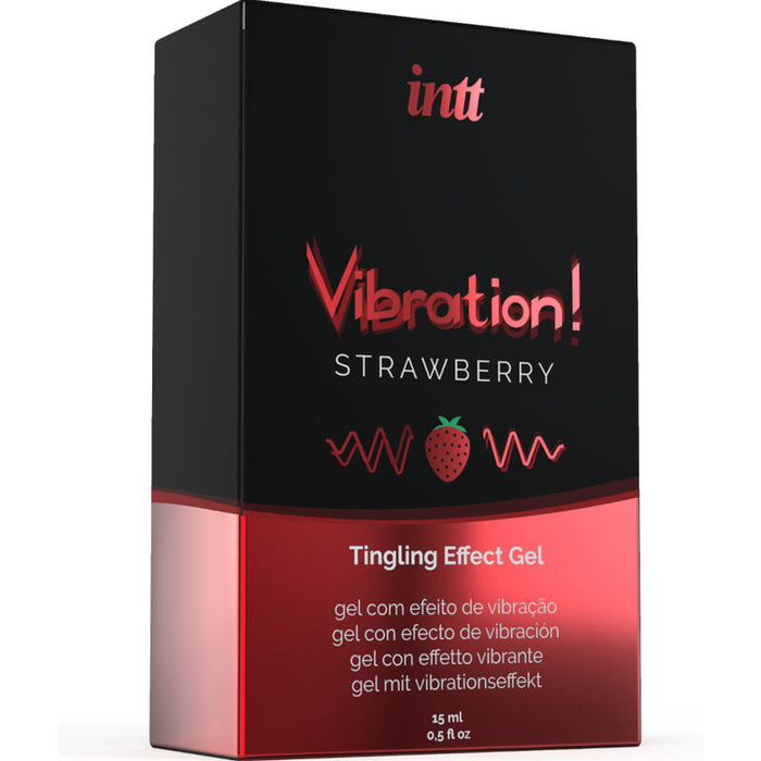 Intt - Potente Estimulante Íntimo Gel Vibrador Liquido Fresa 15 Ml