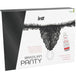 Intt Releases - Panty Brasileña Negra Con Perlas Y Gel Lubricante 50 Ml