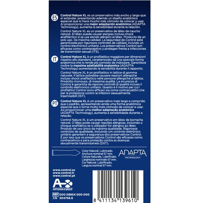 Control - Adapta Nature Xl Preservativos 12 Unidades