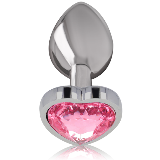Intense - Plug Anal Metal Aluminio Corazón Rosa Talla M