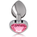 Intense - Plug Anal Metal Aluminio Corazón Rosa Talla M