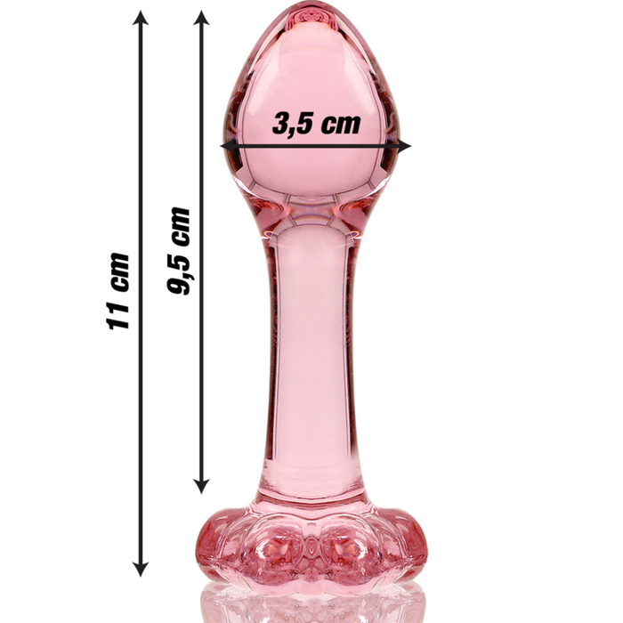 Nebula Series By Ibiza - Modelo 2 Plug Cristal Rosa 11 Cm -o- 3.5 Cm