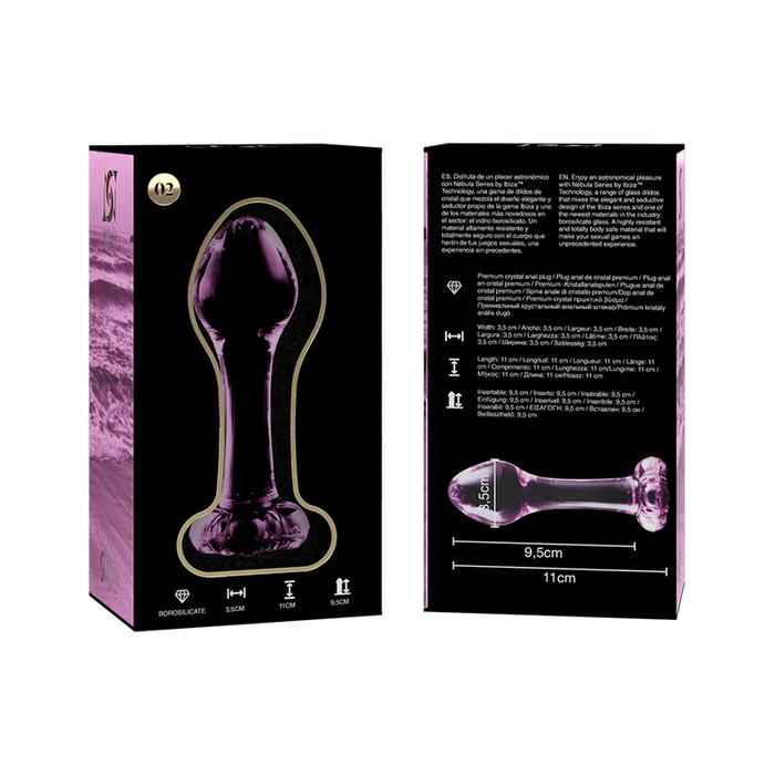 Nebula Series By Ibiza - Modelo 2 Plug Cristal Rosa 11 Cm -o- 3.5 Cm