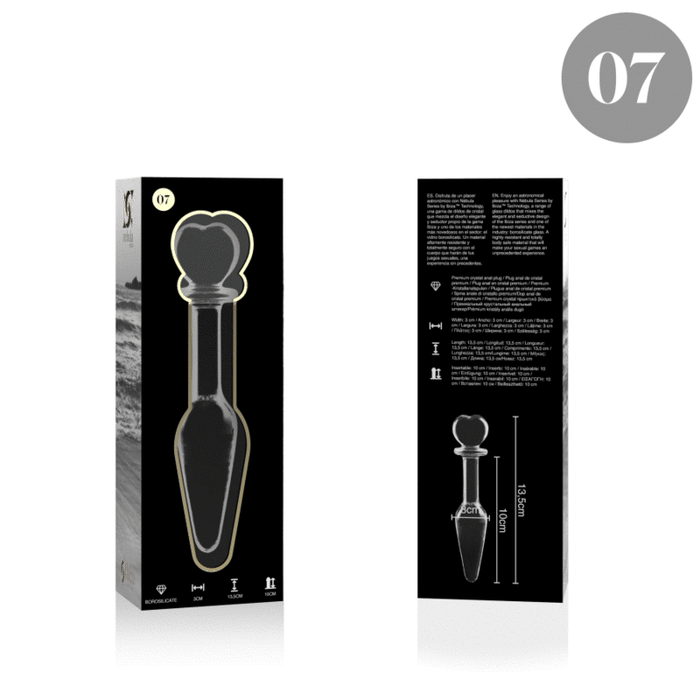 Nebula Series By Ibiza - Modelo 7 Plug Cristal Transparente 13.5 Cm -o- 3 Cm
