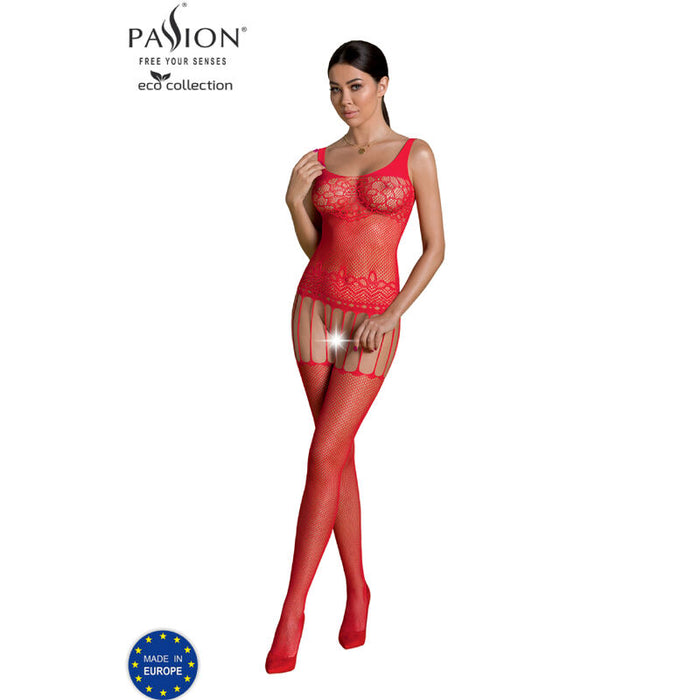 Passion - Eco Collection Bodystocking Eco Bs001 Rojo
