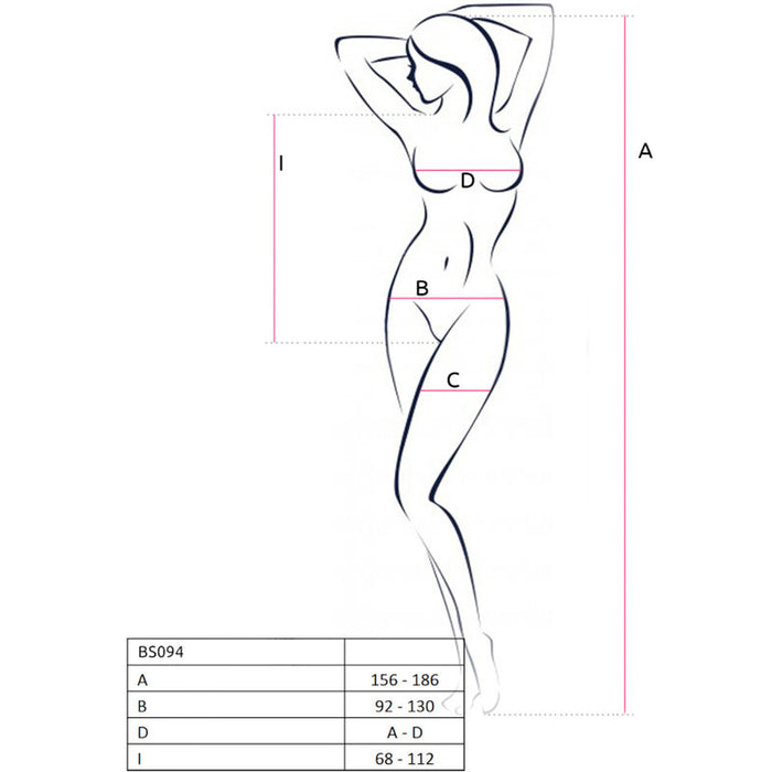 Bodystocking Passion  Bs094  Negro Talla Unica