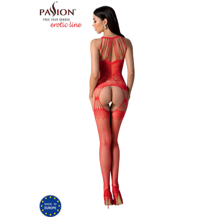 Bodystocking Passion  Bs095  Rojo Talla Unica