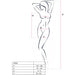Passion - Bs096 Bodystocking Negro Talla Única