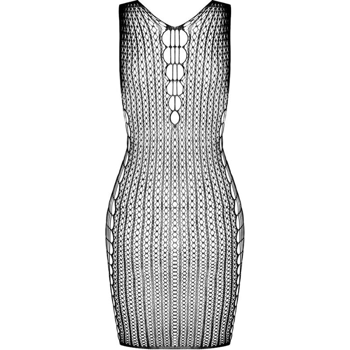 Passion - Bs097 Bodystocking Negro Talla Única