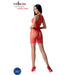 Passion - Bs097 Bodystocking Rojo Talla Única