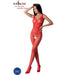 Passion - Bs098 Bodystocking Rojo Talla Única