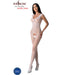 Passion - Bs098 Bodystocking Blanco Talla Única