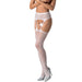 Passion - S028 Medias Con Liguero Blanco Talla Única