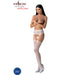 Passion - S028 Medias Con Liguero Blanco Talla Única