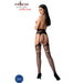 Passion - S030 Medias Con Liguero Negro Talla Única