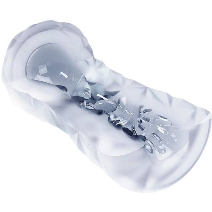 Pretty Love - Masturbador Masculino Fantasy Espiral Interna Y Bolas Transparente